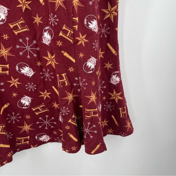 HOT TOPIC X HARRY POTTER Skirt Size 3X Retro Holiday NWT Stretch Casual Curvy - Picture 14 of 16